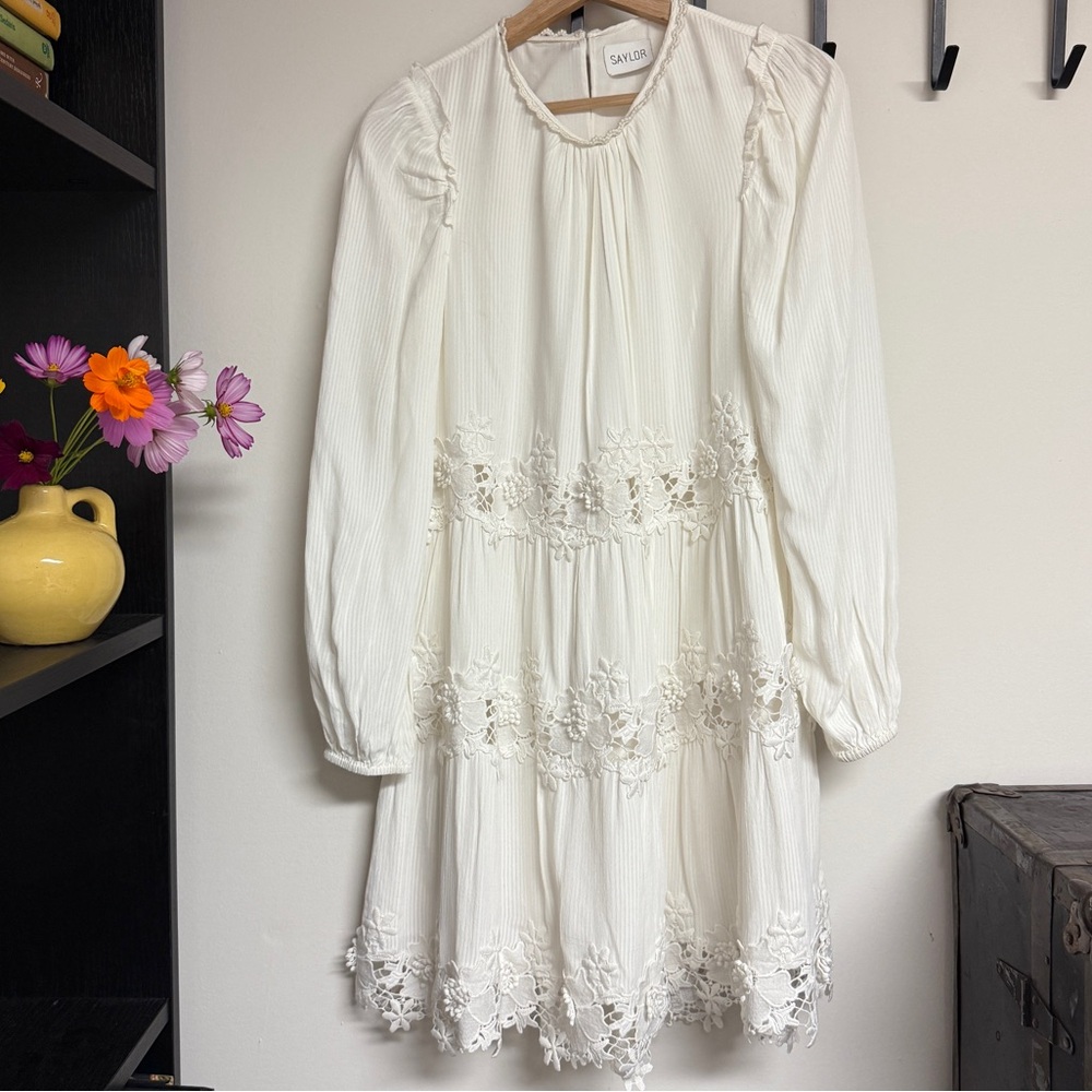 SAYLOR White Dress - sample size medium